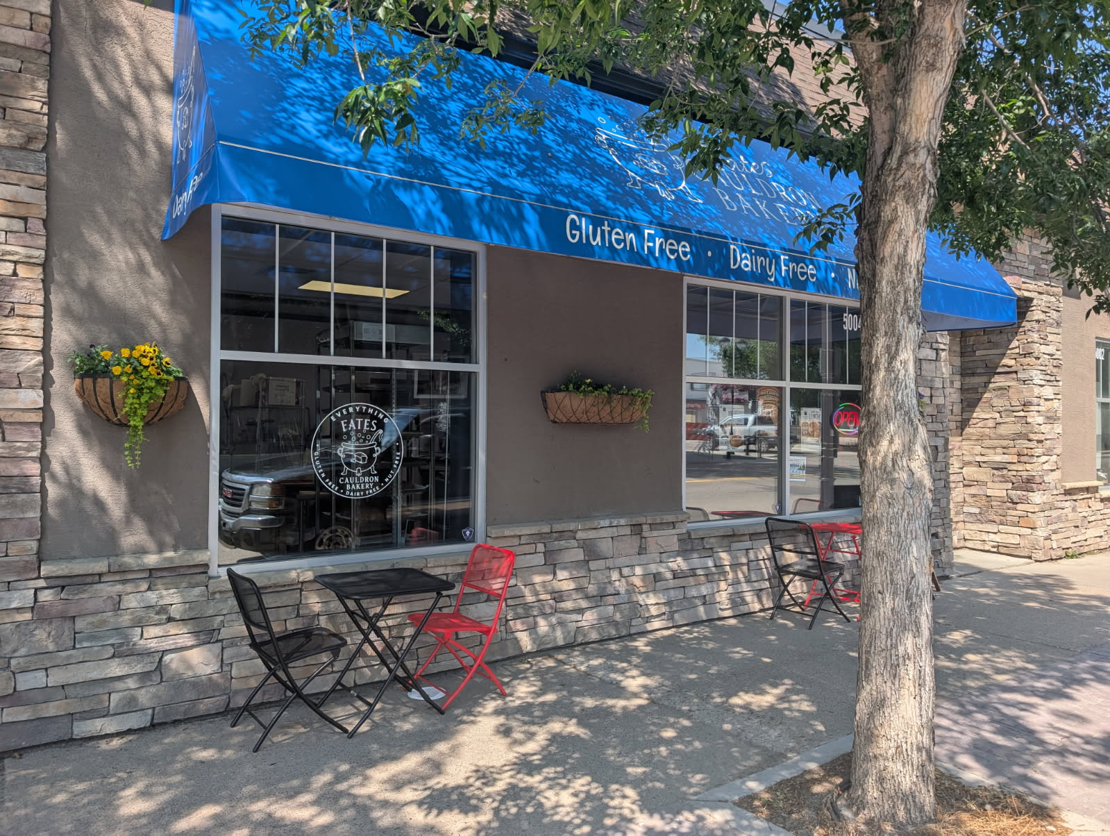 Fates Cauldron Bakery storefront at 5004 48th Street, Red Deer, Alberta