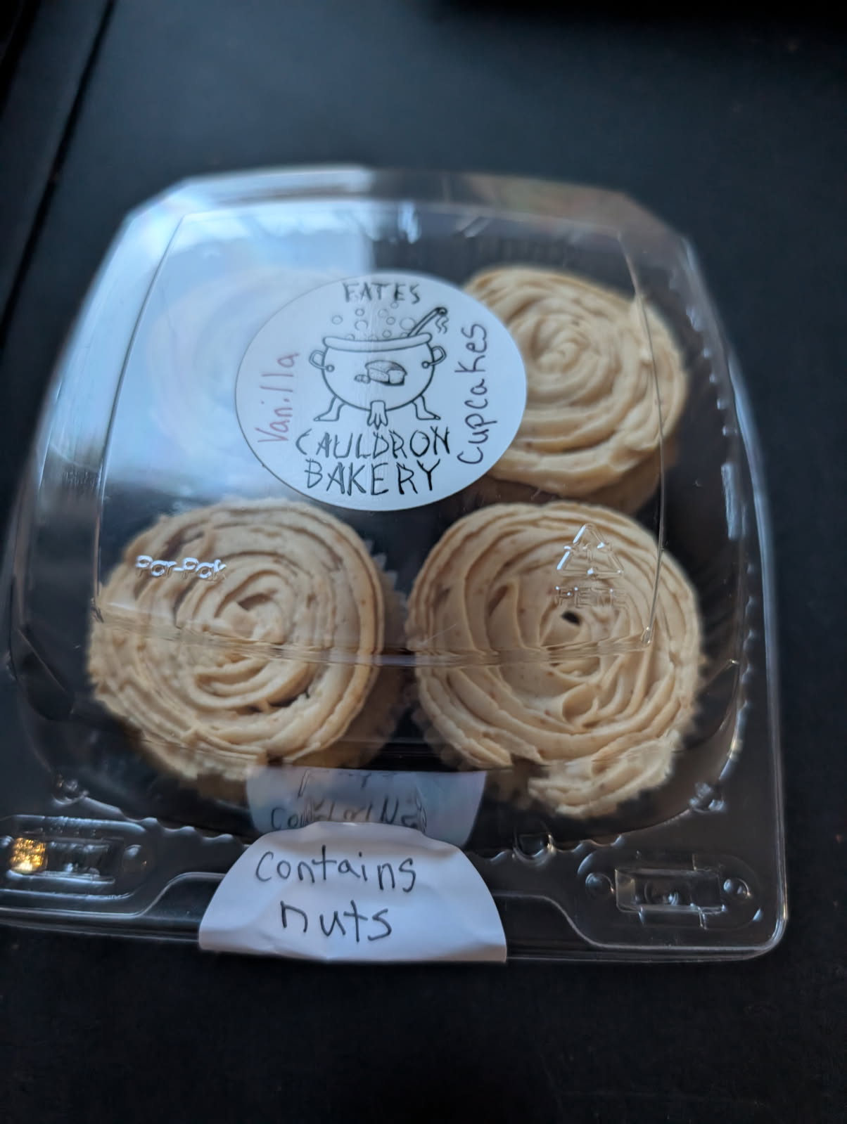 Vanilla cupcakes with icing